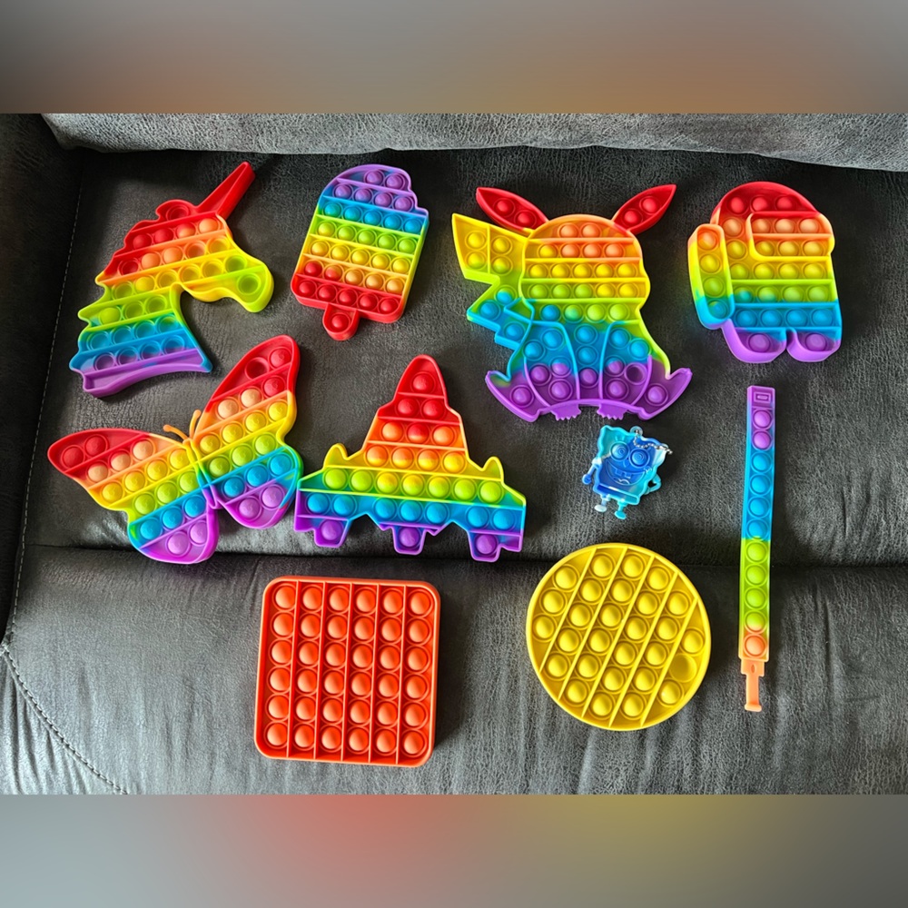 Rainbow Pop It Fidget Toy Set